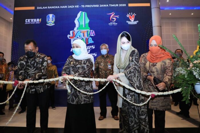 Gubernur Jatim, Khofifah Indar Parawansa membuka pameran Jatim Fair Virtual 2020, Kamis (22/10) /Ist