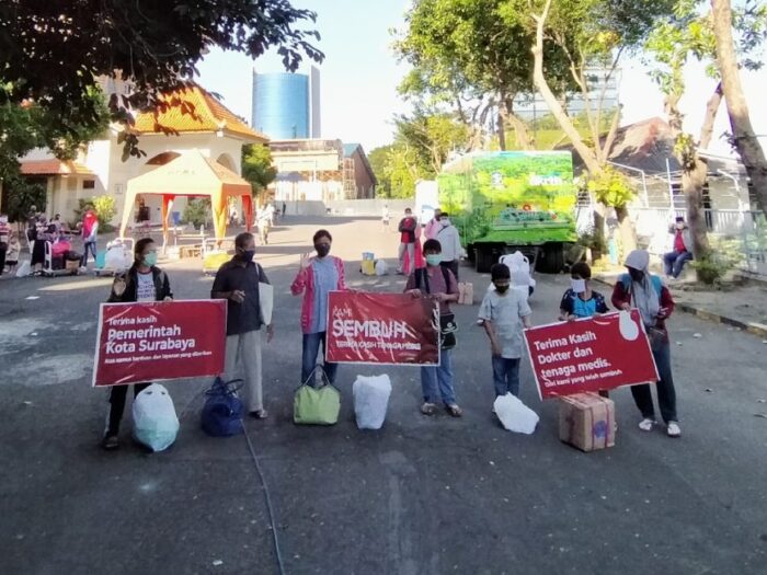Pasien sembuh di Hotel Asrama Haji Sukolilo Surabaya | Dok. Redaksi