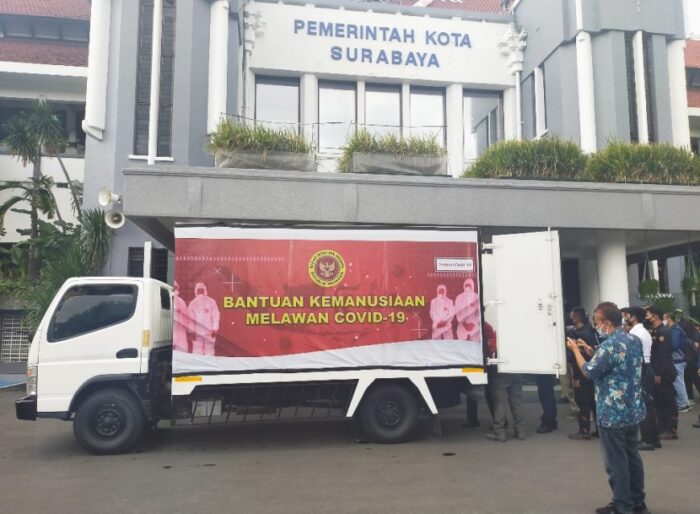 (Ilustrasi) Bantuan alat kesehatan dari BIN (Badan Intelijen Negara) saat tiba di Balai Kota Surabaya, Selasa (02/06/2020) /dok. Bicara Surabaya
