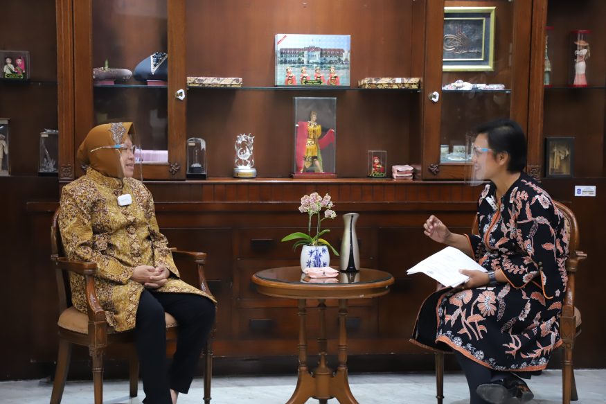 Wali Kota Risma saat di kediaman Wali Kota/ist