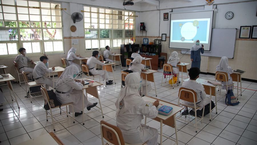 Dok. Simulasi sekolah tatap muka pelajar kelas IX SMP /Ist