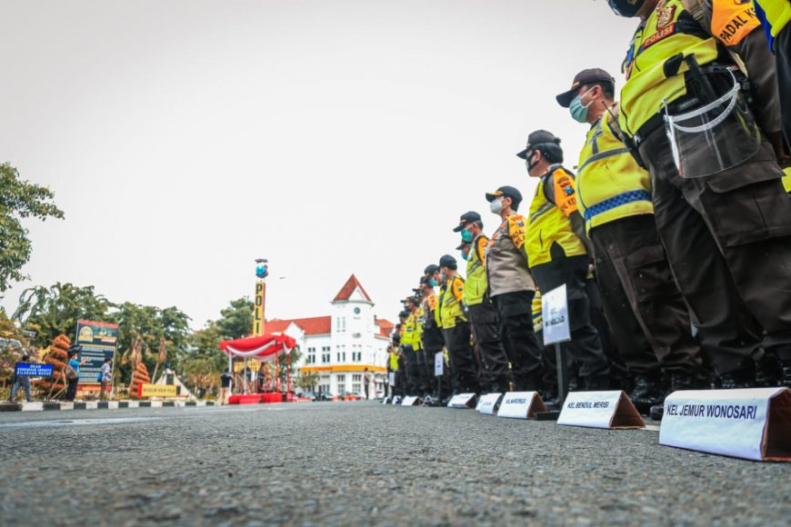 Apel pengamanan TPS di Mapolrestabes Surabaya, Senin (7/12/2020) /Ist