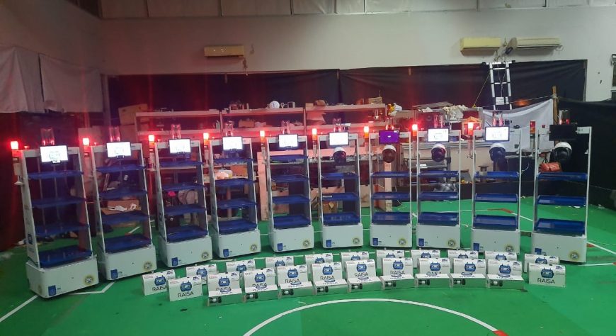 Sepuluh unit RAISA dan 35 perangkat pembuka pintu otomatis yang telah selesai diproduksi oleh ITS /Ist