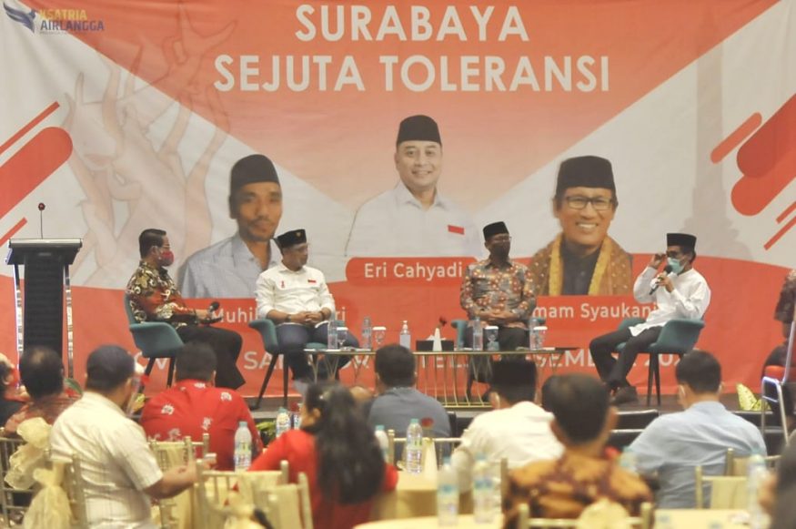 Eri Cahyadi saat bertemu sejumlah tokoh agama/bicasurabaya.com