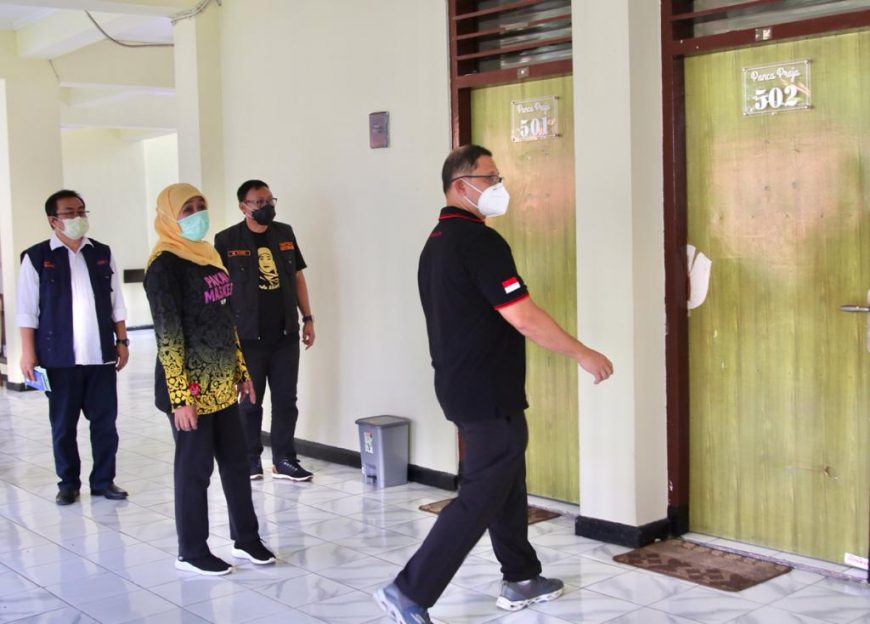 Khofifah saat meninjau BPSDM Jatim/ist