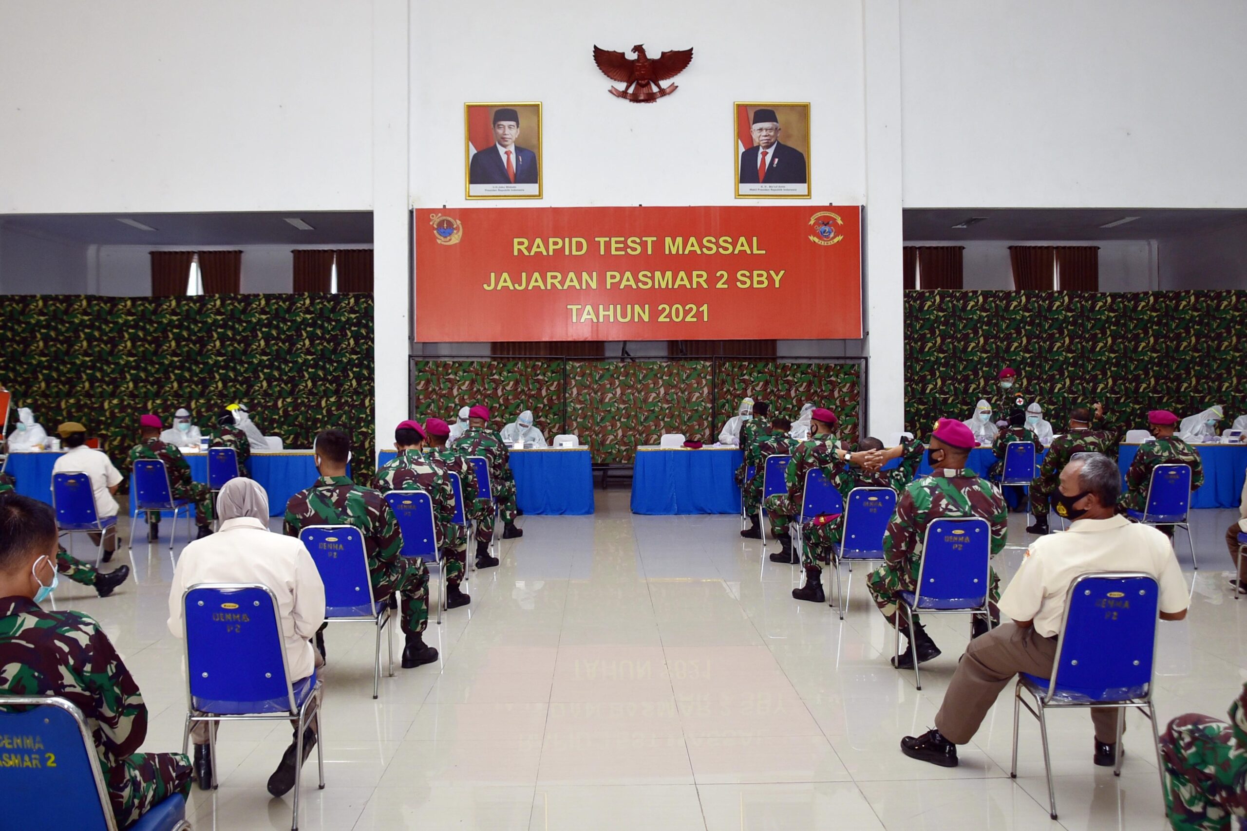 Pelaksanaan rapid test berlangsung dengan menerapkan protokol kesehatan /Ist