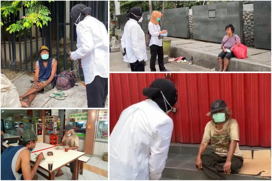 Mensos Risma saat menemui beberapa PMKS di Jakarta, Senin (4/1/2021) /Ist