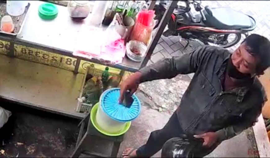 Foto tangkapan layar pria yang diduga pencuri handphone /Ist