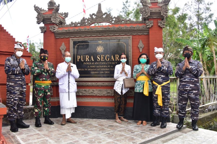 Acara peresmian Gapura Majapahit di Area Pura Segara Surabaya /foto: Dispen Koarmada II