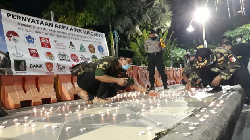 Aksi digelar sebagai bentuk keprihatinan terhadap aksi bom bunuh diri yang terjadi di Makassar /Ist