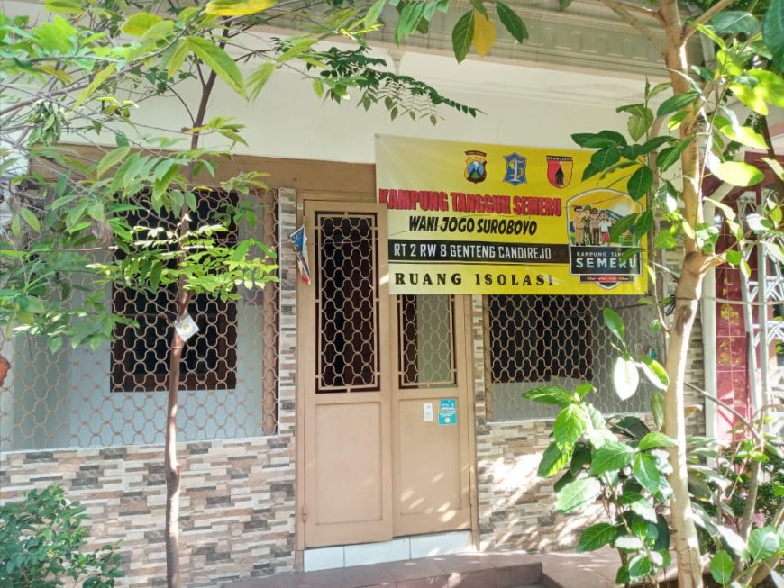 Ruang isolasi Kampung Tangguh  RT 02 / RW 08, Kelurahan Genteng Candirejo Surabaya /Ist