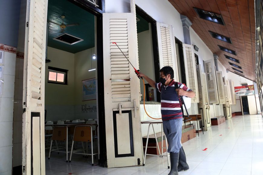 Persiapan jelang PTM di SMPN Negeri 3 Surabaya /Ist