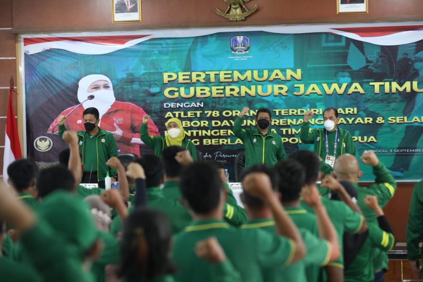 Forkopimda Jatim saat memberikan motivasi dan semangat kepada para atlet /Ist
