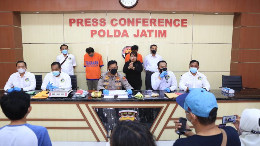 Konferensi pers ungkap kasus jaringan pengedar narkoba antar provinsi /Ist