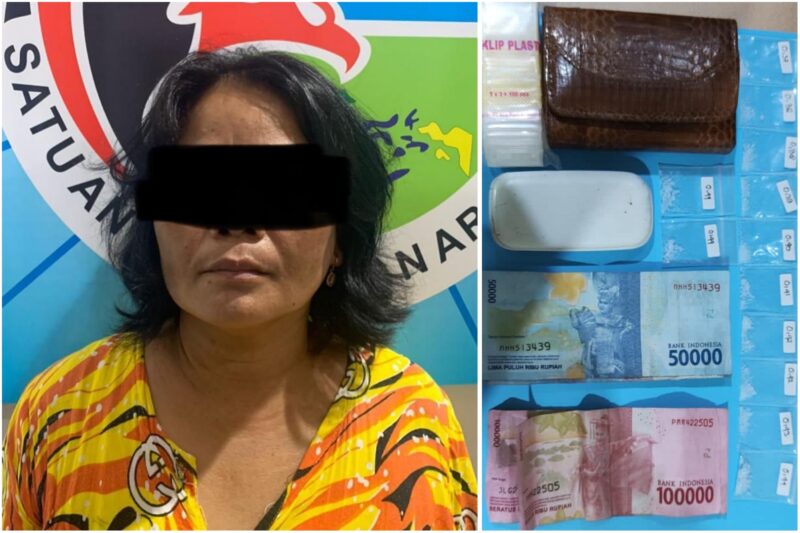 Foto: Pelaku berinisial MT beserta barang bukti poket sabu yang berhasil diamankan Polisi /Ist