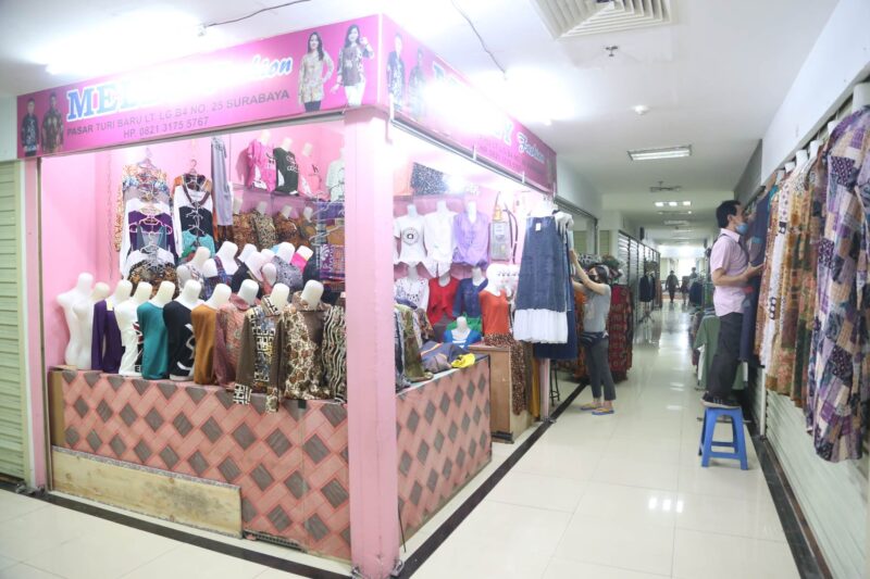Stan pedagang Pasar Turi Baru /Foto: Diskominfo Surabaya