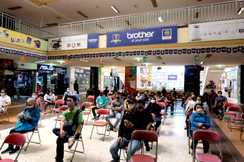 Suasana pengundian stan pedagang Hitech Mall Surabaya /Ist