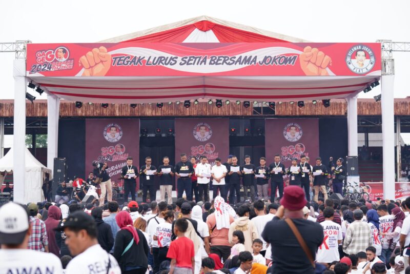 Relawan Jokowi Plat K saat deklarasi/istimewa