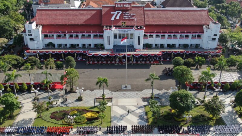 Upacara HUT Kemerdekaan RI di Balai Kota Surabaya, Rabu, 17 Agustus 2022 /Diskominfo Surabaya