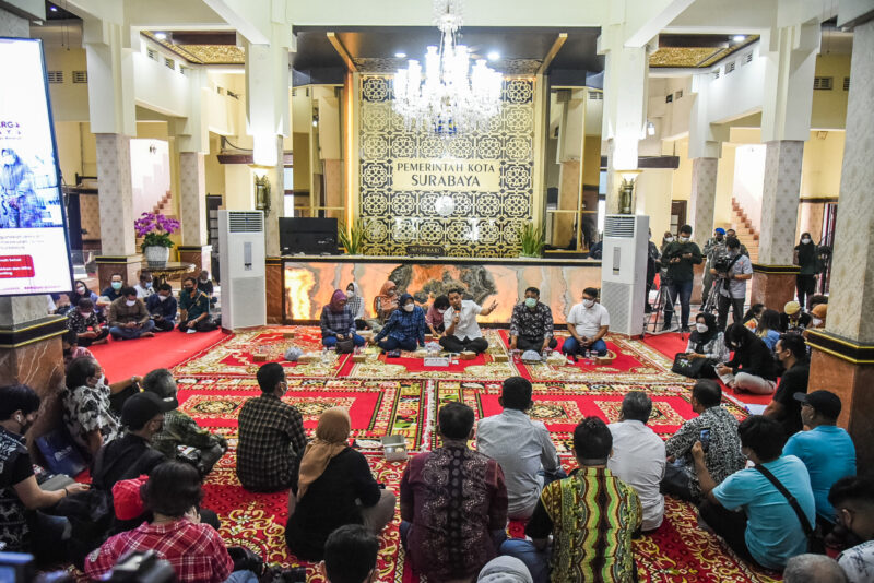 Acara Sambat Nang Cak Eri di Balai Kota Surabaya /Diskominfo Surabaya