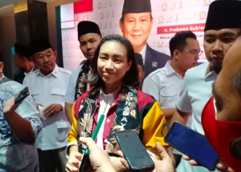 Ketua Umum Tidar sekaligus Wakil Ketua Umum Partai Gerindra Rahayu Saraswati di Surabaya/bicarasurabaya.com