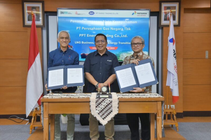 Penandatangan kerjasama antara PT PGN dengan PPT Energy Trading Co., Ltd.