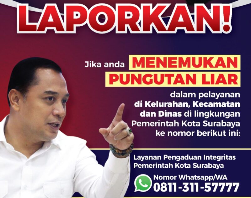 Flyer nomor pengaduan jika menemukan pungutan liar /Ist