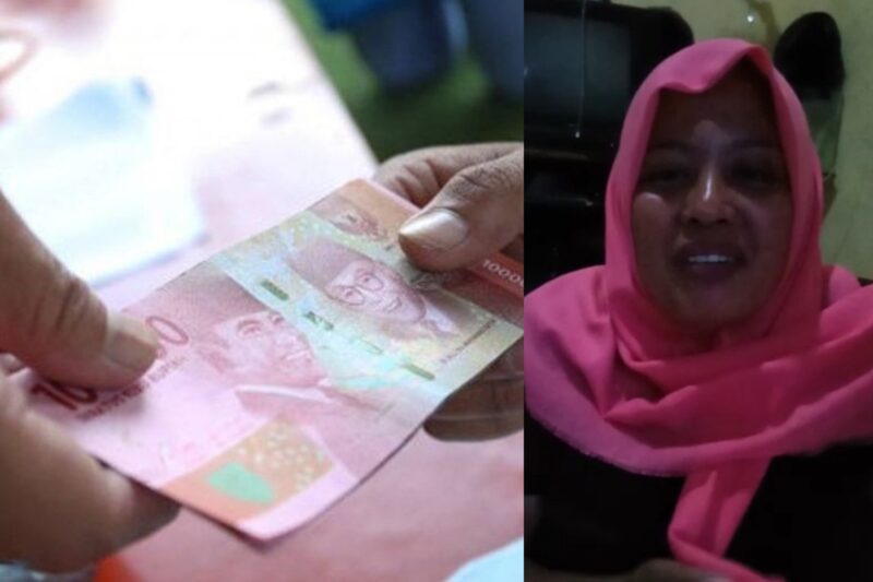 Foto: ilustrasi BLT UMKM (kiri) dan Warga Bibis Tama, Kecamatan Tandes, Surabaya, Misbahah /istimewa