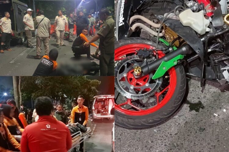 Kondisi korban dan kendaraan pasca terjadinya tabrakan /dok. Pemkot Surabaya