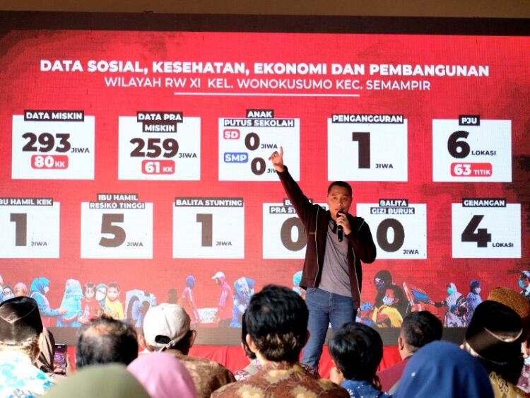 Sarasehan Wali Kota Surabaya Eri Cahyadi bersama lurah dan warga RW XI, Kelurahan Wonokusumo, Kecamatan Semampir Surabaya (Foto: Pemkot Surabaya)