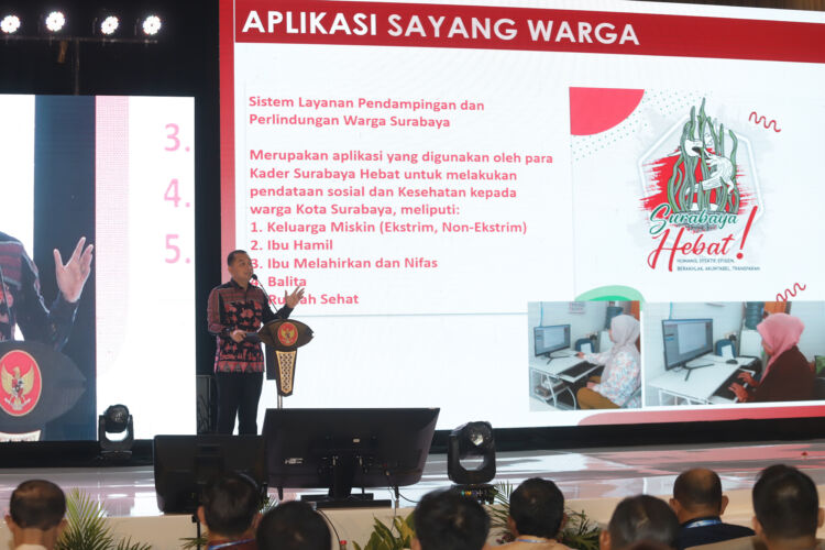 Wali Kota Surabaya Eri Cahyadi saat menyampaikan paparannya di Forum Smart City Nasional/Dok. Diskominfo Surabaya