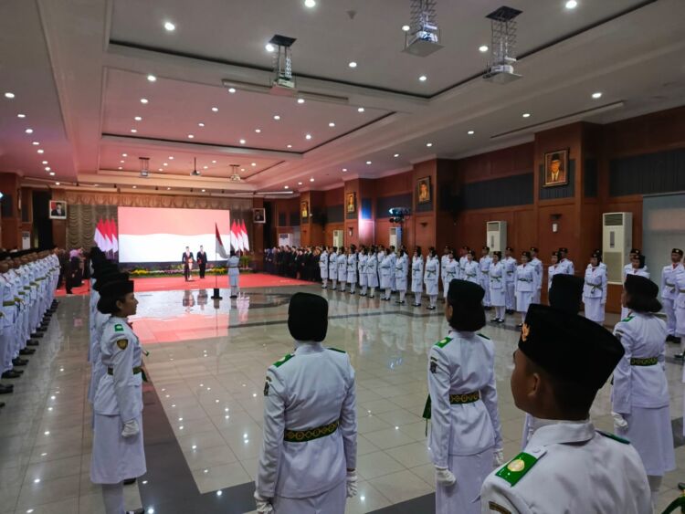 Upacara pengukuhan anggota Paskibraka Kota Surabaya tahun 2023 /Foto: Bicara Surabaya