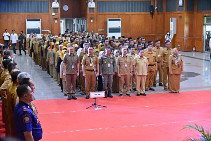 Prosesi pelantikan pejabat Pemkot Surabaya/istimewa