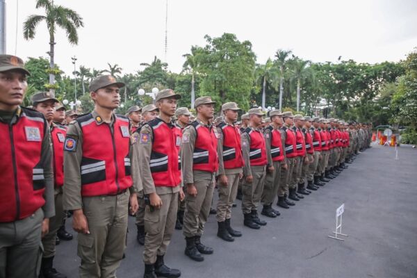 Jajaran Satpol PP Surabaya/Dok.Bicarasurabaya.com