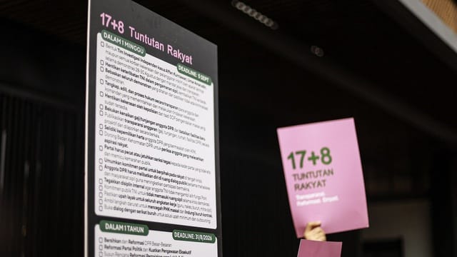 Ilustrasi dari 17+8 Tuntutan Rakyat. Sumber Foto ANTARA FOTO Dhemas Reviyanto