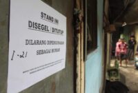 Puluhan stand pedagang Pasar Bendul Merisi Surabaya disegel (dok. Hum/PDPS)