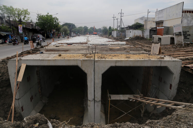 Proses pembangunan box culvert babat jerawat (Foto: Humas Pemkot-Ist/BS)