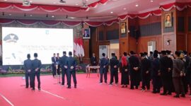 Pelantikan pejabat di Graha Sawunggaling, Surabaya Jumat (2/1/2026) (Ist/Bs/Yan)