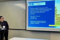 Dr Gede Aditra Pradnyana SKom MKom saat menyampaikan tahapan awal penelitian pada Konferensi Internasional FUZZ-IEEE di Korea Selatan tahun 2023, (foto: dok Humas ITS)