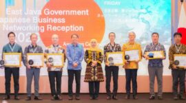 Gubernur Khofifah saat menghadiri East Java Investment Government – Japanese Business Networking Reception/dok.bicarasurabaya.com
