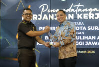 Penandatanganan Kerjasama terkait Pemulihan Aset dengan Kejati. (Foto : dok Diskominfo Surabaya)