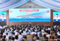 Presiden Prabowo Subianto meresmikan operasional 1.061 Koperasi Desa dan Kelurahan (Kopdes) Merah Putih di Nganjuk, Jawa Timur. (Foto: Tangkapan layar youtube Sekkab)