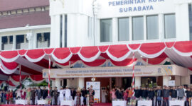 Wali Kota Eri pimpin Hardiknas 2026 di Balai Kota Surabaya/dok.bicarasurabaya.com