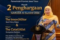 2 penghargaan yang diraih oleh Pemprov Jatim/dok.bicarasurabaya.com