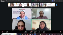 Para narasumber dari tiga negara beserta moderator saat sesi tanya jawab/dok.bicarasurabaya.com