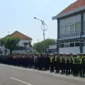 1.800 petugas gabungan lebih dikerahkan untuk mengamankan aksi demo pesilat di Surabaya. (Foto: Istimewa)