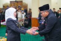 Khofifah Minta Pejabat Baru Percepat Layanan Publik Berbasis Digital. (Foto: dok Humas Pemprov Jatim)