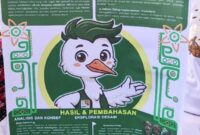 Maskot Kuntul yang diperkenalkan oleh UPN Veteran Jawa Timur dalam festival riset dan inovasi/dok.bicarasurabaya.com