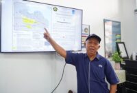 Ahli Mitigasi Bencana ITS Dr Ir Amien Widodo memaparkan bahwa patahan yang ada di video viral yaitu melewati Surabaya, Sidoarjo, hingga Bangkalan memang ada tetapi belum terverifikasi aktif. (Foto: Humas ITS)
