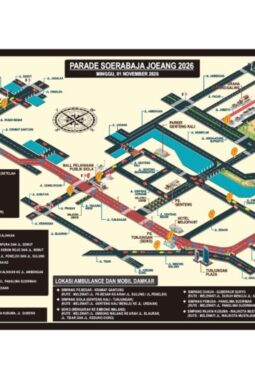 Hindari Macet! Ini Lokasi Parkir dan Pengalihan Lalin Parade Juang Surabaya
